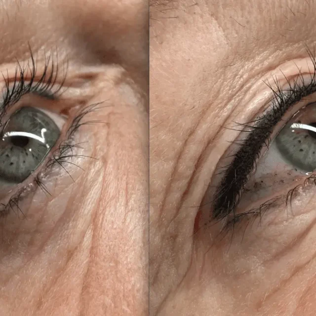 eyebrow and eyeliner tattoo