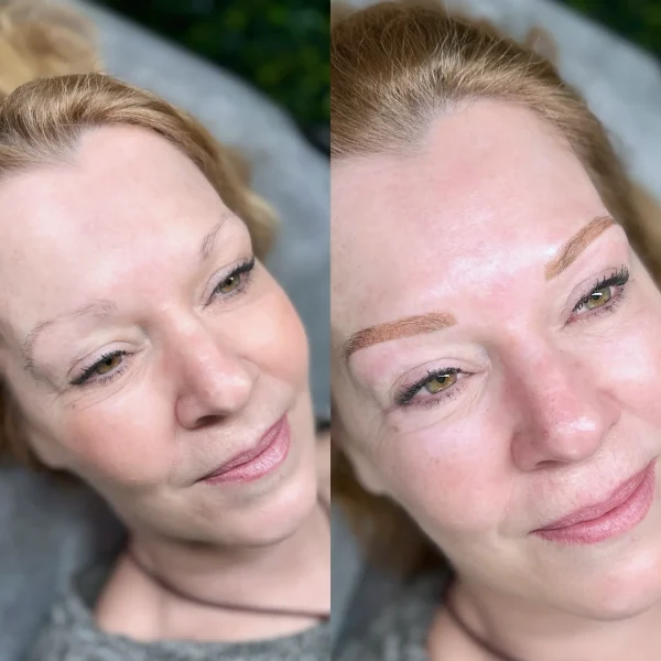 blonde hair microblading