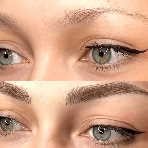 feathering eyebrows