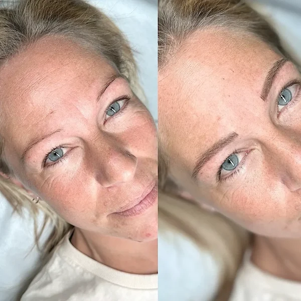 microblading blonde eyebrows