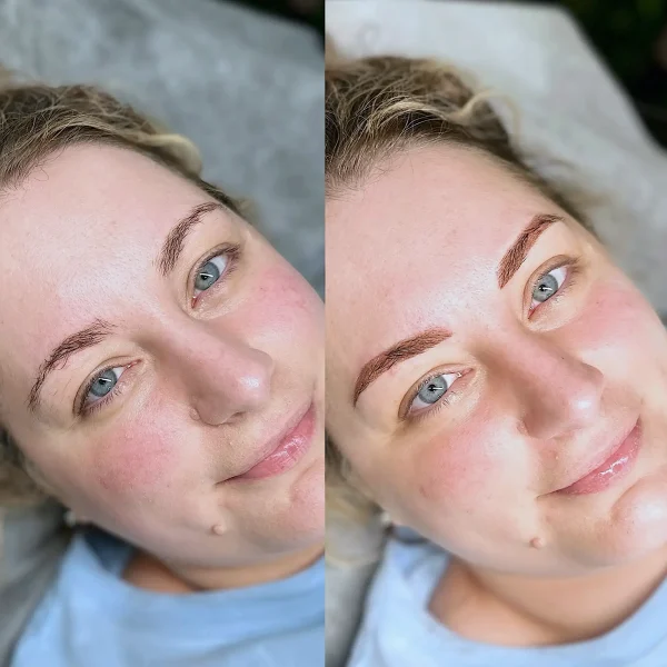 tattoo eyebrows blonde hair